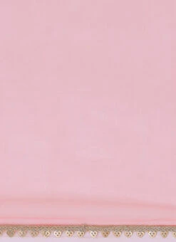 Dupatta From Peach Embroidered Georgette Lehenga Set After Six Wear -ZariGrace Shop Peach Embroidered Georgette Lehenga Set GHBS02211214 rrc3