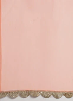 Peach Embroidered Jewel Neck Lehenga Set Party Wear -ZariGrace Shop Peach Embroidered Jewel Neck Lehenga Set GHBS02007403 rrc3