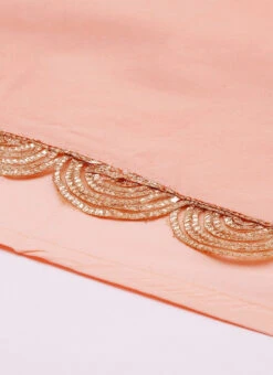 Peach Embroidered Jewel Neck Lehenga Set Party Wear -ZariGrace Shop Peach Embroidered Jewel Neck Lehenga Set GHBS02007403 rrc4
