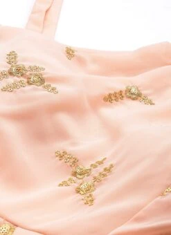 Peach Embroidered Jumpsuit Festive Wear 14 Peach Embroidered Jumpsuit Festive Wear -ZariGrace Shop Peach Embroidered Jumpsuit DRBS02306363 rrc1