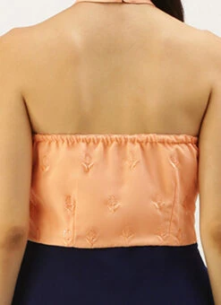 Peach Embroidered N Navy Blue Gown Wedding Wear 15 Peach Embroidered N Navy Blue Gown Wedding Wear -ZariGrace Shop Peach Embroidered N Navy Blue Gown IWBS02205095 rrc2