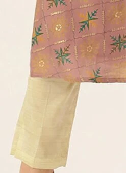 Peach Foil Print N Beige Straight Pant Suit Festive Wear -ZariGrace Shop Peach Foil Print N Beige Straight Pant Suit KSBS02111139 rrc4
