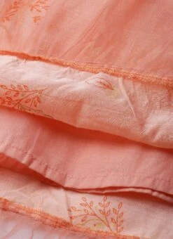 Peach Foil Printed A Line Dress After Six Wear -ZariGrace Shop Peach Foil Printed A Line Dress DRBS02209710 rrc3
