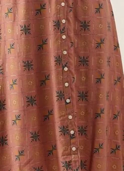 Peach Foil Printed A Line Dress Work Wear 17 Peach Foil Printed A Line Dress Work Wear -ZariGrace Shop Peach Foil Printed A line Dress DRBS02111070 rrc4