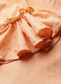 Peach Foil Printed Pleat Style Kurta Set After Six Wear 15 Peach Foil Printed Pleat Style Kurta Set After Six Wear -ZariGrace Shop Peach Foil Printed Pleat Style Kurta Set KSBS01909991 rrc3