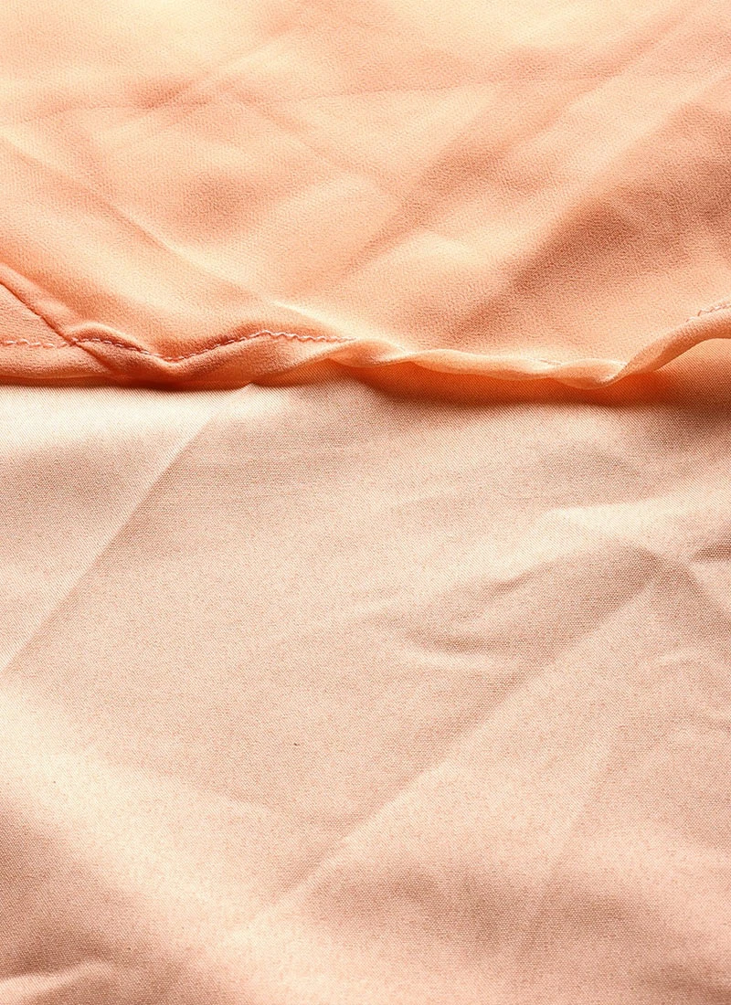 Peach Georgette Gown N Embroidered Jacket Festive Wear 9 Peach Georgette Gown N Embroidered Jacket Festive Wear - Image 7