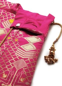 Pinlk Taffeta N Green Art Silk Lehenga Festive Wear -ZariGrace Shop Peach Jacquard N Green Art Silk Lehenga GHBS02109737 rrc2