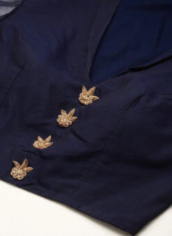 Skirt From Peach Jacquard N Navy Blue Art Silk Skirt Set After Six Wear -ZariGrace Shop Peach Jacquard N Navy Blue Art Silk Skirt Set IWBS02212526 rrc1