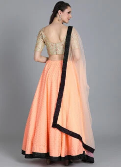 Peach N Beige Embroidered Lehenga Set Festive Wear 13 Peach N Beige Embroidered Lehenga Set Festive Wear -ZariGrace Shop Peach N Beige Embroidered Lehenga Set GHBS01910285RTW b