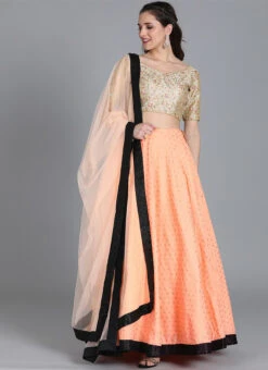 Peach N Beige Embroidered Lehenga Set Festive Wear 12 Peach N Beige Embroidered Lehenga Set Festive Wear -ZariGrace Shop Peach N Beige Embroidered Lehenga Set GHBS01910285RTW u