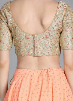 Peach N Beige Embroidered Lehenga Set Festive Wear 15 Peach N Beige Embroidered Lehenga Set Festive Wear -ZariGrace Shop Peach N Beige Embroidered Lehenga Set GHBS01910285 rrc2