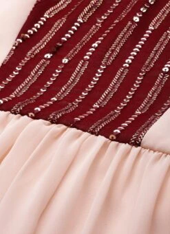 Peach N Maroon Embroidered Gathered Dress Festive Wear -ZariGrace Shop Peach N Maroon Embroidered Gathered Dress DRBS02110983 rrc3