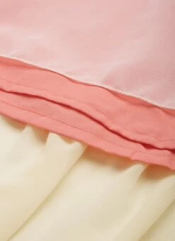 Peach N White Embroidered Tiered Maxi Dress Festive Wear -ZariGrace Shop Peach N White Embroidered Tiered Maxi Dress DRBS02206302 rrc3