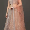 Peach Net Sequins N Stones Hand Work Umbrella Lehenga N Choli With Dupatta Wedding Wear 1 Peach Net Sequins N Stones Hand Work Umbrella Lehenga N Choli With Dupatta Wedding Wear -ZariGrace Shop Peach Net Sequins N Stones Hand Work Umbrella Lehenga N Choli With Dupatta GHCB2350 l