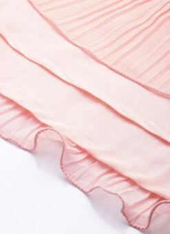 Peach Pleated Georgette Gown N Embroidered Jacket Party Wear -ZariGrace Shop Peach Pleated Georgette Gown N Embroidered Jacket IWBS02304051 rrc4