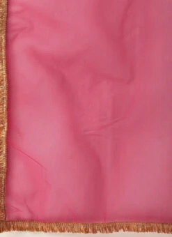 Dupatta From Pink Bandhani Printed Rayon Gown With Dupatta Set After Six Wear -ZariGrace Shop Pink Bandhani Printed Rayon Gown With Dupatta Set IWBS02302293 rrc3