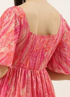 Pink Bell Sleeve Dress After Six Wear -ZariGrace Shop Pink Bell Sleeve Dress DRBS02105353 rrc3