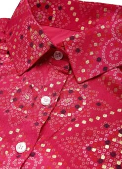 Pink Chanderi Art Silk Handkerchief Style Dress Festive Wear After Six Wear -ZariGrace Shop Pink Chanderi Art Silk Handkerchief Style Dress DRBS02203500 rrc2