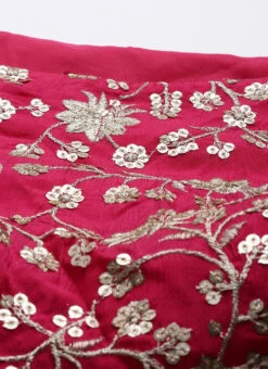 Pink Chinon Embroidered N Beige Gown Festive Wear 12 Pink Chinon Embroidered N Beige Gown Festive Wear -ZariGrace Shop Pink Chinon Embroidered N Beige Gown IWBS02104289 rrc1