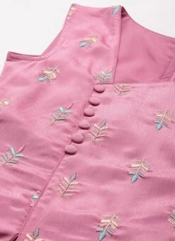 Bottom From Pink Chinon Embroidered N White Sharara Suit After Six Wear -ZariGrace Shop Pink Chinon Embroidered N White Sharara Suit SLBS02210939 rrc1