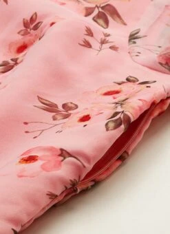 Pink Digital Printed Organza Knee Length Dress After Six Wear -ZariGrace Shop Pink Digital Printed Organza Knee Length Dress DRBS02109755 rrc2