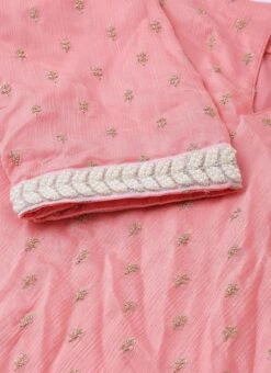 Pink Embroidered Calf Length Kurta Set After Six Wear -ZariGrace Shop Pink Embroidered Calf Length Kurta Set KSBS02007262 rrc2