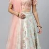 Pink Embroidered Floor Length Lehenga Set Wedding Wear -ZariGrace Shop Pink Embroidered Floor Length Lehenga Set GHBS02001297RTW l
