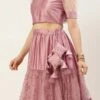 Pink Embroidered Gathered Net Lehenga Set Festive Wear -ZariGrace Shop Pink Embroidered Gathered Net Lehenga Set GHBS02302202 l