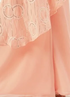 Pink Embroidered Georgette Kurti Festive Wear -ZariGrace Shop Pink Embroidered Georgette Kurti KRBS02307693 rrc3