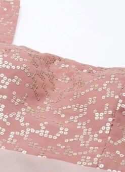 Pink Embroidered Georgette Layered Gown Festive Wear -ZariGrace Shop Pink Embroidered Georgette Layered Gown IWBS02110017 rrc1