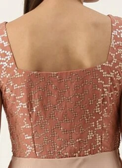 Pink Embroidered Georgette Layered Gown Festive Wear -ZariGrace Shop Pink Embroidered Georgette Layered Gown IWBS02110017 rrc2