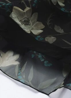 Black Printed Organza Maxi Dress Festive Wear -ZariGrace Shop Pink Foil Printed organza Maxi Dress DRBS02208513 rrc4