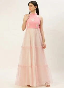 Pink Georgette Embroidered Dress Festive Wear 12 Pink Georgette Embroidered Dress Festive Wear -ZariGrace Shop Pink Georgette Embroidered Dress DRBS02211137 u