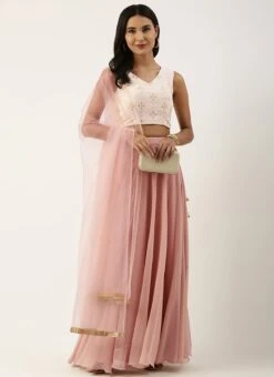 Pink Georgette Embroidered Full Circular Lehenga Festive Wear 12 Pink Georgette Embroidered Full Circular Lehenga Festive Wear -ZariGrace Shop Pink Georgette Embroidered Full Circular Lehenga GHBS02204687 u