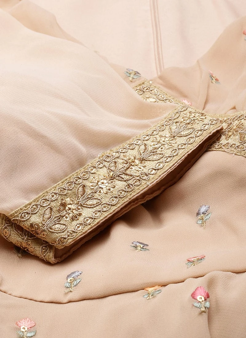 Bottom From Pink Georgette Embroidered Palazzo Suit After Six Wear 9 Bottom From Pink Georgette Embroidered Palazzo Suit After Six Wear - Image 7