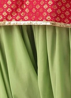 Pink Jacquard Round Neck Kurti Festive Wear -ZariGrace Shop Pink Jacquard Round Neck Kurti KRBS02307674 rrc2