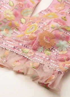 Skirt From Pink Net Thread Embroidered Skirt Set After Six Wear 14 Skirt From Pink Net Thread Embroidered Skirt Set After Six Wear -ZariGrace Shop Pink Net Thread Embroidered Skirt Set IWBS02212473 rrc1