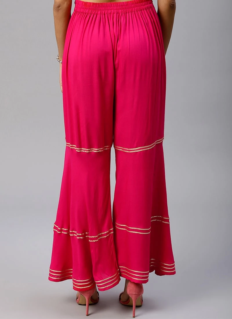 Pink Palazzo Pant After Six Wear 6 Pink Palazzo Pant After Six Wear - Image 4