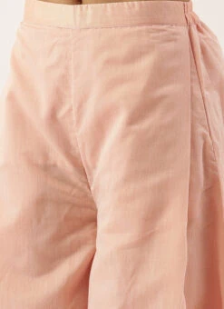 Pink Printed Boat Neck Kurta Set Festive Wear -ZariGrace Shop Pink Printed Boat Neck Kurta Set KSBS02012728 rrc3