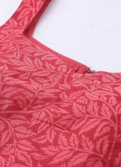 Pink Printed Strap Neck Style Kurti Festive Wear -ZariGrace Shop Pink Printed Strap neck Style Kurti KRBS02307677 rrc1