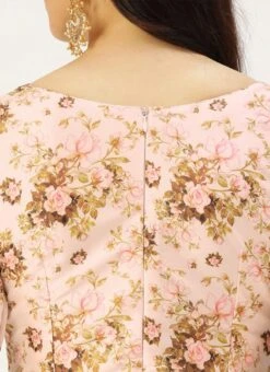 Pink Printed Top N Dark Purple Kurta Set After Six Wear -ZariGrace Shop Pink Printed Top N Dark Purple Kurta Set KSBS02104205 rrc2