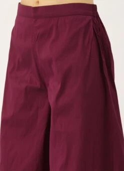 Pink Printed Top N Dark Purple Kurta Set After Six Wear -ZariGrace Shop Pink Printed Top N Dark Purple Kurta Set KSBS02104205 rrc3