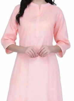 Pink Pure Cotton Kurta Palazzo Set Work Wear