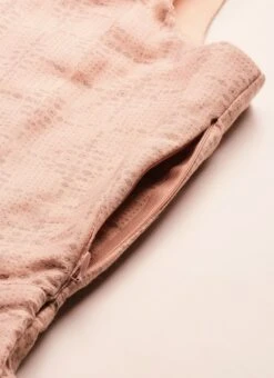 Pink Rayon High N Low Pleated Yoke Dress After Six Wear -ZariGrace Shop Pink Rayon High N Low Pleated Yoke Dress DRBS02108664 rrc3