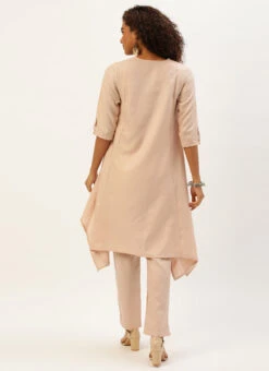 Pink Rayon Kurti Set Work Wear Festive Wear -ZariGrace Shop Pink Rayon Kurti Set KSBS02209802 b