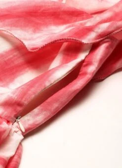 Pink Tie N Dye Ruffled Dress After Six Wear -ZariGrace Shop Pink Tie N Dye Ruffled Dress DRBS02301954 rrc3