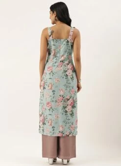 Pista Green N Pale Mauve Kurta Sets After Six Wear -ZariGrace Shop Pista Green N Pale Mauve Kurta Sets KSBS02102831 b