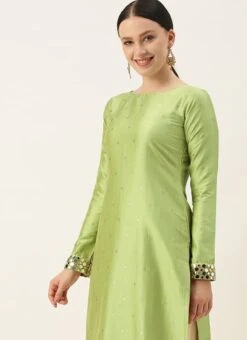 Pista Green Taffeta Top Festive Wear -ZariGrace Shop Pista Green Taffeta Top KRBS02307690 b