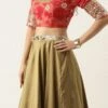 Prairie Sand N Red Gota Embroidered Lehenga Set Festive Wear -ZariGrace Shop Prairie Sand N Red Gota Embroidered Lehenga set GHBS02110857 l