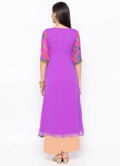 Purple Georgette Digital Printed Kurta Palazzo Set After Six Wear 9 Purple Georgette Digital Printed Kurta Palazzo Set After Six Wear -ZariGrace Shop Purple Georgette Digital Printed Kurta Palazzo Set KRSMNC2076KS b